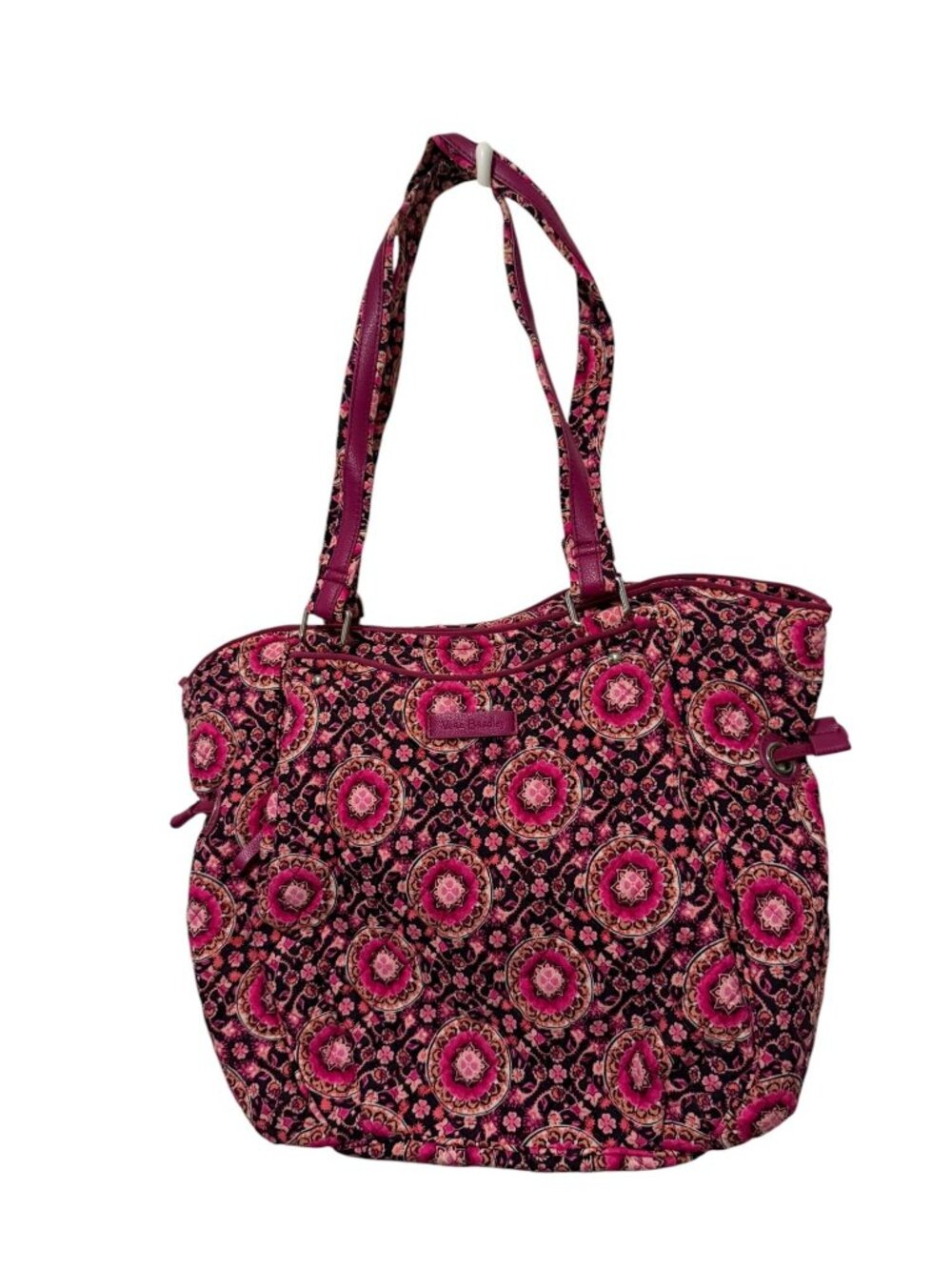 Vera Bradley Retired Raspberry Medallion Glenna Satchel Shoulder Bag Purse